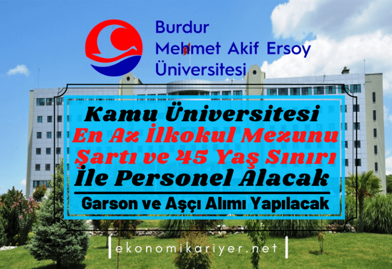kamu üniversitesi aşçı ve garson alımı ilkokul mezunu