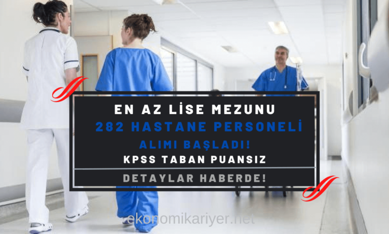 282 hastane personeli alımı