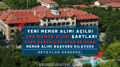 289 memur alımı başvuruları