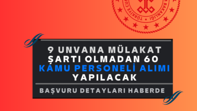 9 unvanda kamu personel alımı
