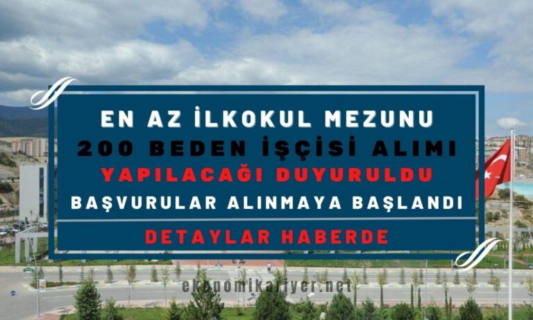 en az ilkokul mezunu işçi alımı