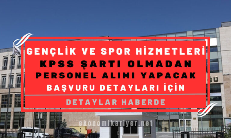 gençlik ve spor hizmetleri personel alımı