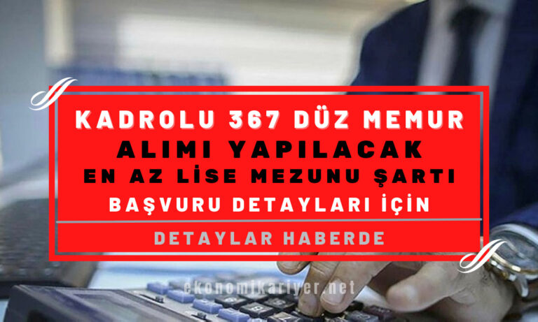 kadrolu 367 düz memur alımı