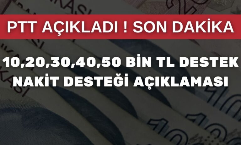 ptt nakit destek müjdesi