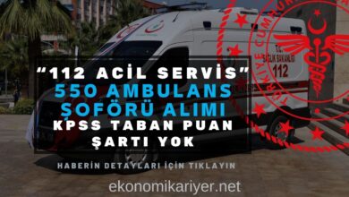 ambulans şoförü alımı