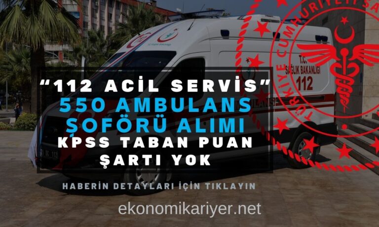 ambulans şoförü alımı