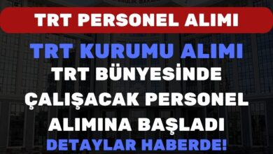 trt personel alımı