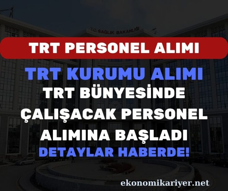trt personel alımı