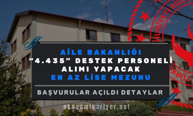 aile bakanlığı personel alımı