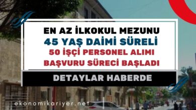 en az ilkokul kamu işçisi alımı