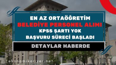 en az ortaöğretim personel alımı