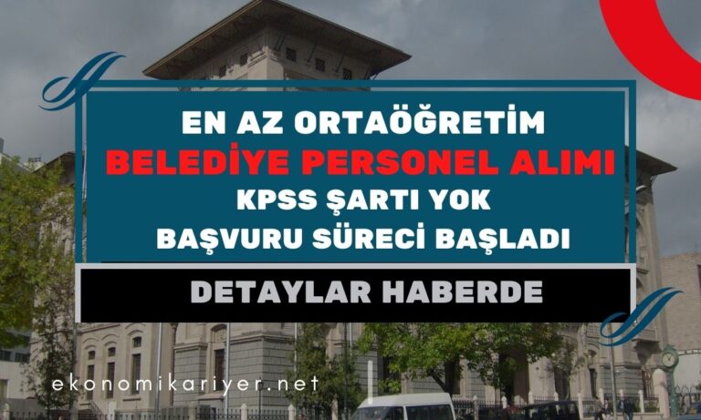 en az ortaöğretim personel alımı