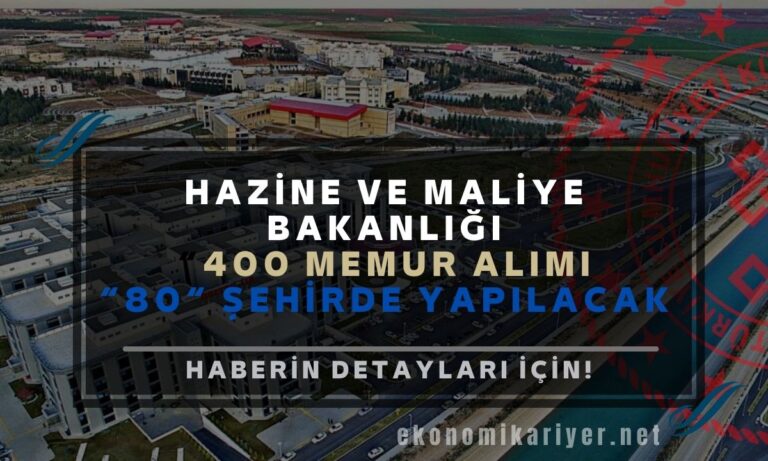 hazine ve maliye bakanlığı personel alımı