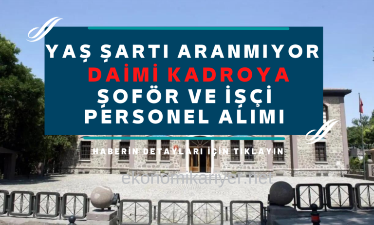 kamu daimi şoför alımı