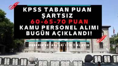 kpss taban puansız kamu personel alımı