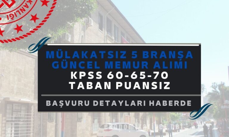 kpss taban puansız memur alımı