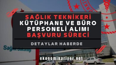 sağlık teknikeri personel alımı