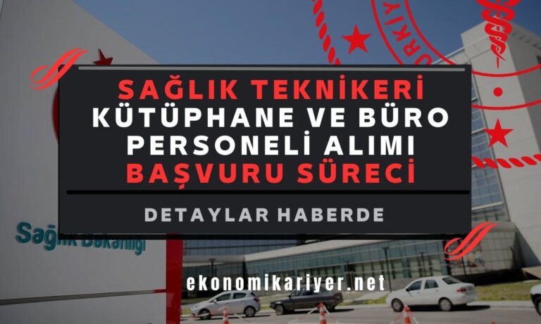 sağlık teknikeri personel alımı