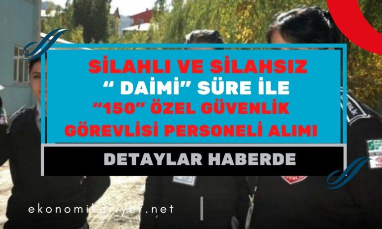 özel güvenlik görevlisi alımı