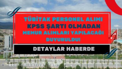 tübitak personel alımı
