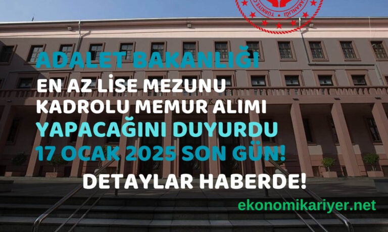 adalet bakanlığı memur alımı