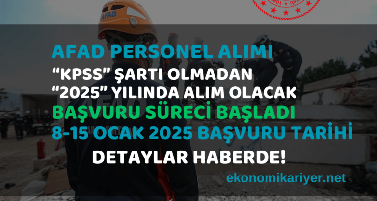 afad personel alımı