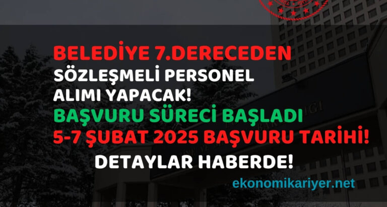 belediye personel alımı