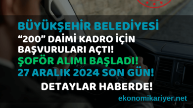 belediye şoför alımı