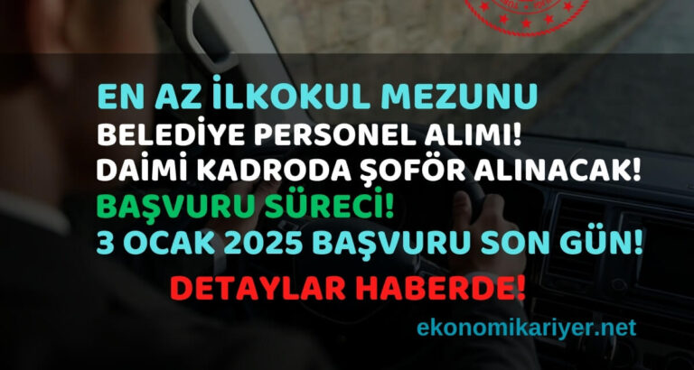 belediye şoför alımı