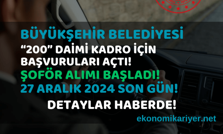 belediye şoför alımı