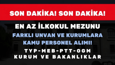 kamu personeli alımı yapacak kurumlar
