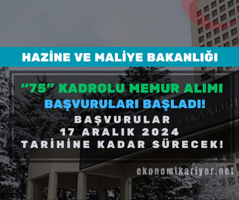 hazine maliye bakanlığı personel alımı