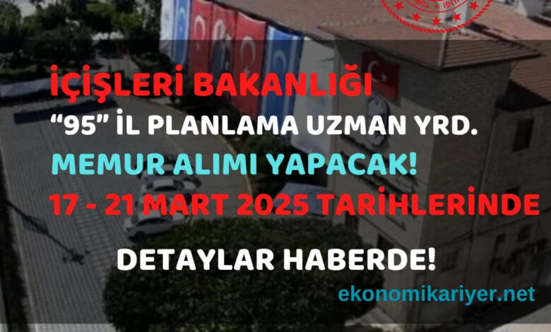 içişleri bakanlığı memur alımı