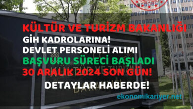 kültür bakanlığı personel alımı