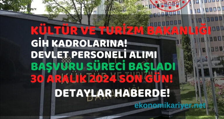 kültür bakanlığı personel alımı
