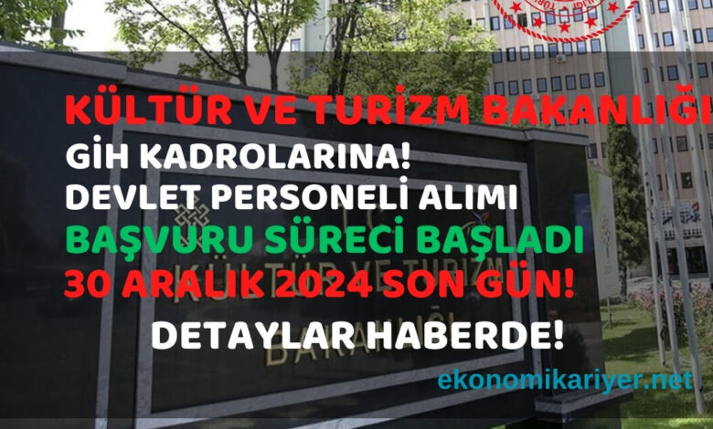 kültür bakanlığı personel alımı