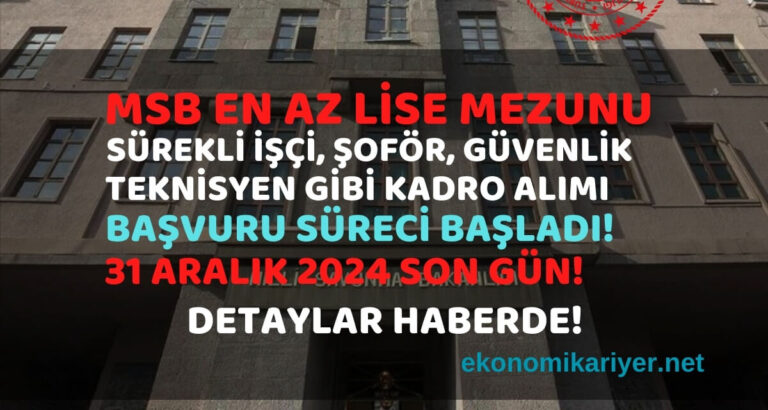 msb işçi alımı