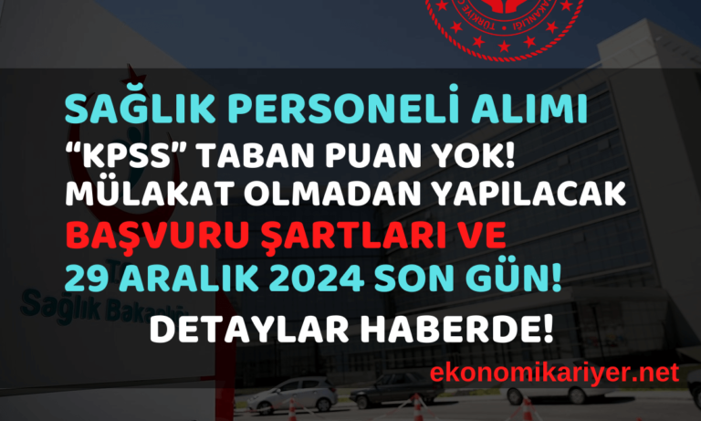 sağlık personeli alımı