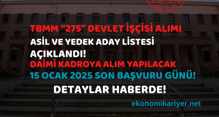 tbmm personel alımı