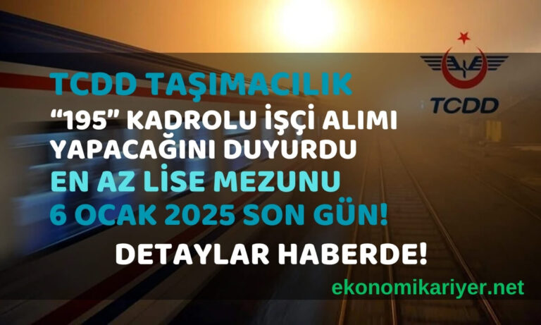 tcdd personel alımı