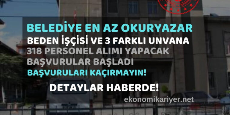 belediye personel alımı