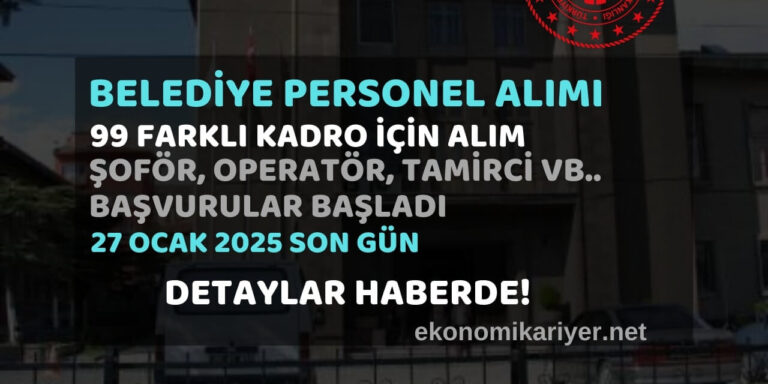 belediye personel alımı
