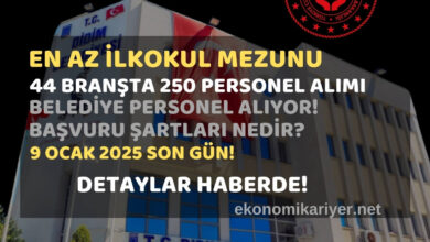 belediye personel alımı