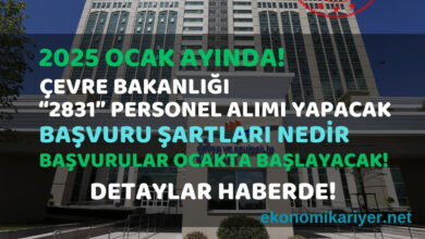çevre bakanlığı personel alımı