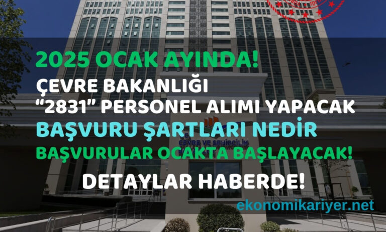 çevre bakanlığı personel alımı
