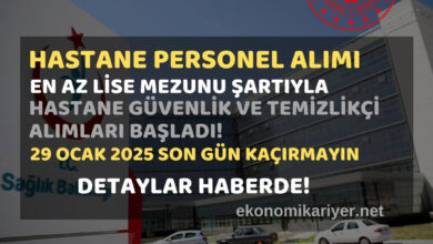 hastane personel alımı