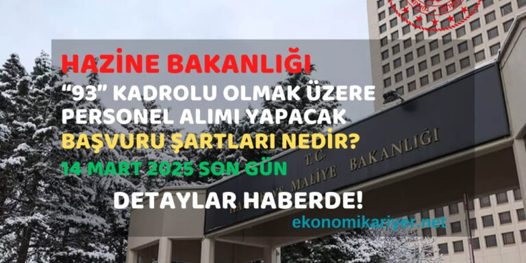hazine ve maliye bakanlığı personel alımı