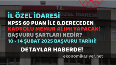 il özel idaresi personel alımı