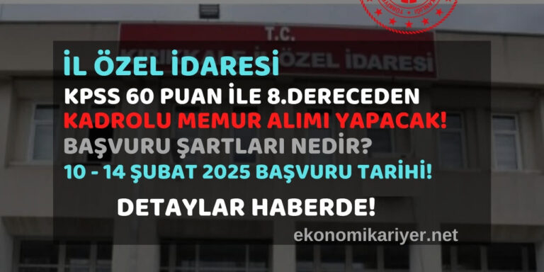 il özel idaresi personel alımı