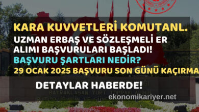 sözleşmeli er ve uzman erbaş alımı